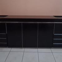 Credenza anni 80 legno e acciaio