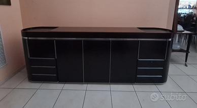 Credenza anni 80 legno e acciaio