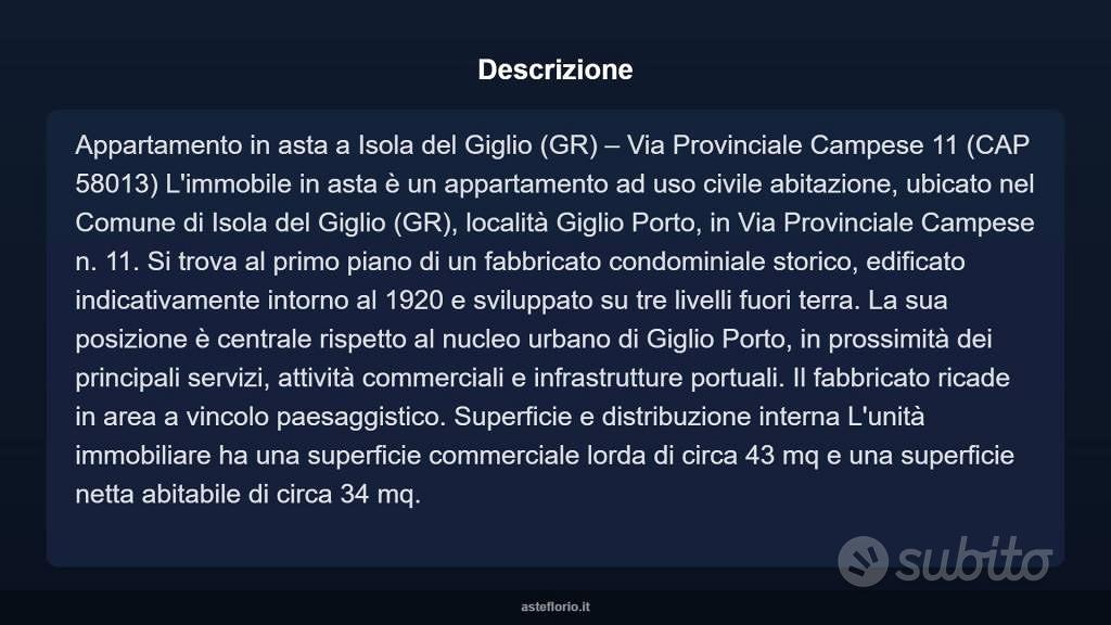 Appartamento – Giglio Campese, Villaggio Grotte - Vista 4
