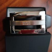 cintura in pelle nera Hugo Boss
