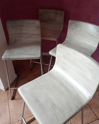 4 sgabelli imbottiti