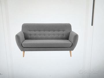 Divano due posti in tessuto grigio Maison du Monde