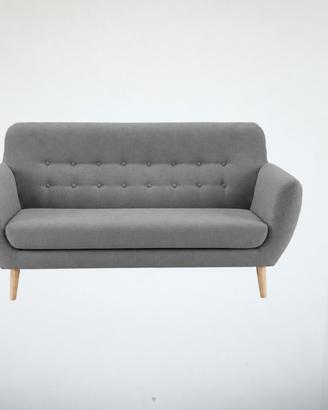 Divano due posti in tessuto grigio Maison du Monde