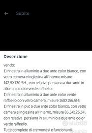 Infissi finestre e persiane alluminio e pvc