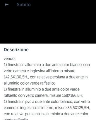 Infissi finestre e persiane alluminio e pvc