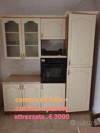 camera da letto + cucina + parete attrezzata 