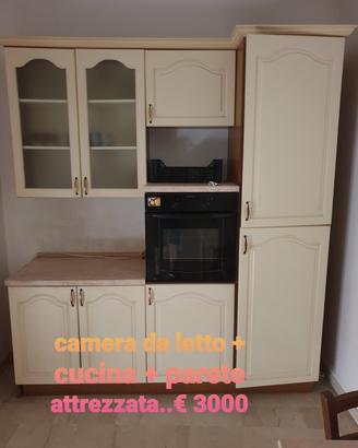 camera da letto + cucina + parete attrezzata 