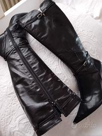 Stivale donna n.40 vera pelle nera