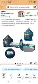 Area gioco bambini con 2 sacchi di palline
