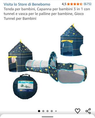 Area gioco bambini con 2 sacchi di palline