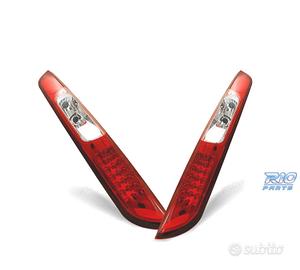FANALI PER FORD FOCUS MK2 04-08 LED ROSSO CROMATO