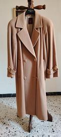 Cappotto vintage cammello lana vergine doppiopetto