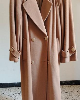 Cappotto vintage cammello lana vergine doppiopetto
