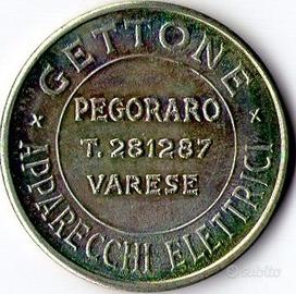 Gettone App. Elettrici JukeBox Pegoraro Varese