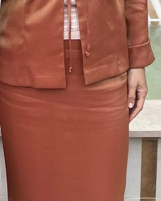 Completo sartoriale gonna lunga+giacca foderata