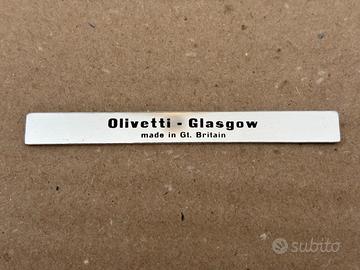 Olivetti Lettera 22 targhetta Great Britan