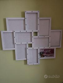 porta fotografie da muro colore bianco 