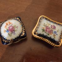 Coppia scatoline in porcellana