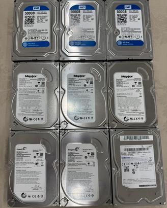 Lotto hard disk 3.5 vari tagli e adattatore USB