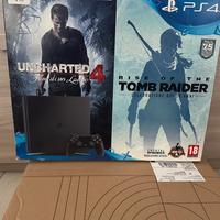 PS4  1TB Jet Black Bundle Uncharted 4/Tomb Raider
