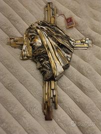 crocifisso oro e argento La Pietà 