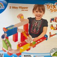 Wonderworld Pista per palline in legno 4 scatole