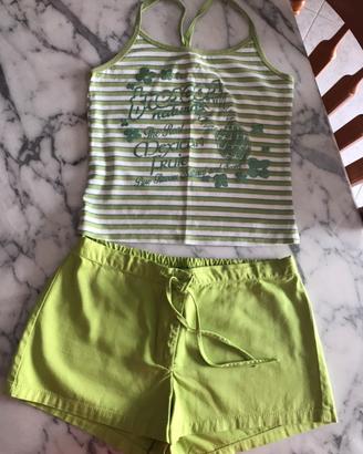 Top+ pantaloncino verde United Colors of Benetton