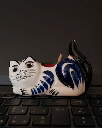 portacandela ceramica di Tonalá gatto mexico