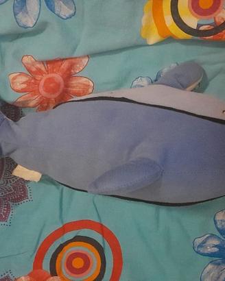 Delfino Peluche blu e bianco