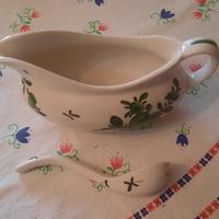 Salsiera e cucchiaio ceramica Vecchia Lodi