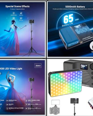 NEEWER BASICS BS40C Luce per Video Magnetica RGB p