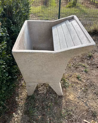 Lavatoio da esterno in graniglia levigata 70 cm