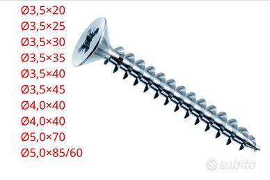 Viti autofilletanti acciaio zincato legno 200pz