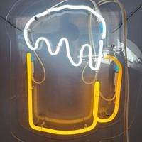Insegna neon vetro boccale birra