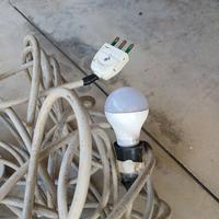 Inpianto luci per gazebo (mercatini)