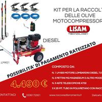 KIT RACCOLTA OLIVE LISAM 600 lt DIESEL, LOMBARDINI