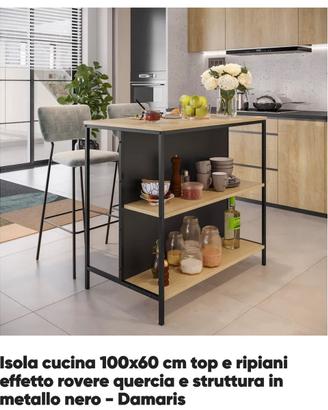 Isola cucina 100x60 + sgabelli