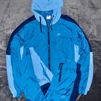 Tuta Nike Acetata Y2K Blu e Azzurra Originale