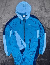 Tuta Nike Acetata Y2K Blu e Azzurra Originale