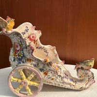 Centrotavola in ceramica policroma di Nove,’800