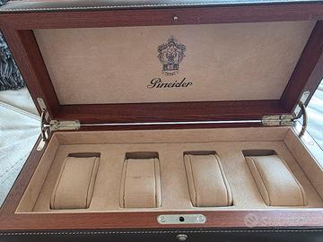 Scatola Porta Orologi PINEIDER 1774 - Legno e Pell
