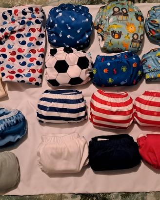 set di 18 pannolini lavabili