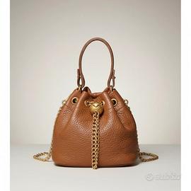 Borsa Donna Piccola Marrone con Tracolla a Catena