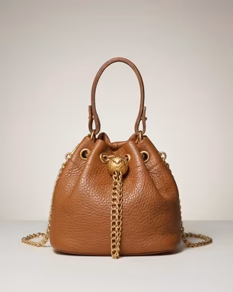 Borsa Donna Piccola Marrone con Tracolla a Catena