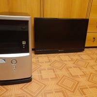 Computer fisso più monitor 19 pollici 