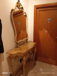 Mensola veneziana  con specchio consol antica