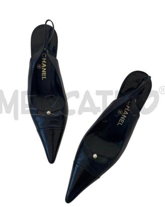 SCARPE CHANEL BLACK CC BY KARL LAGERFELD TG 36.5