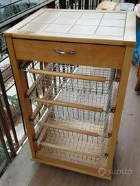 Carrello cucina portafrutta con cassetto  porta og