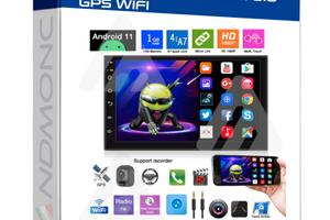 Stereo 7" Android 11 autoradio 2din aux hd bluetoo