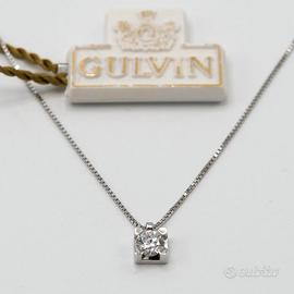 Collana G U L V I N punto luce oro bianco 18kt A.1